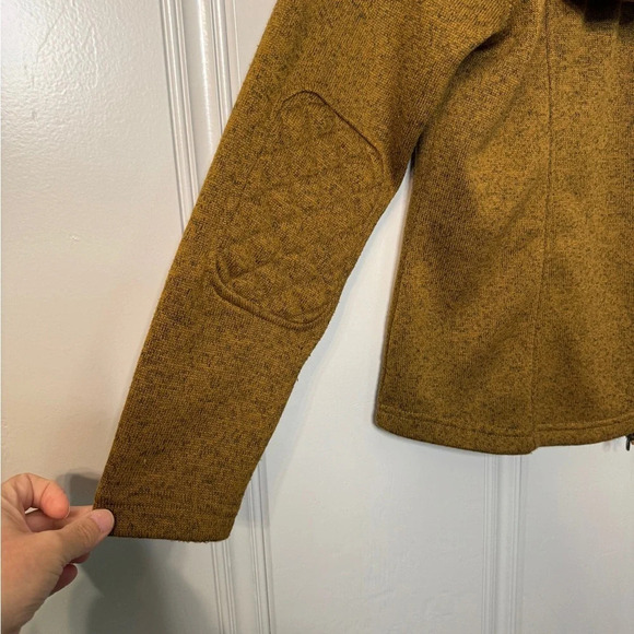Eddie Bauer Full Zip Hoodie Quilted and Plaid Detail Heathered Gold Size‎ M - Picture 7 of 13